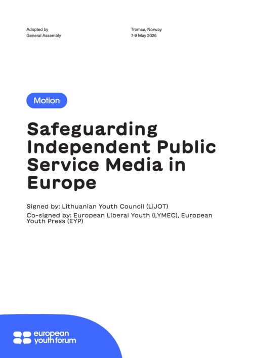 2605 M Safeguarding Independent Public Service Media in Europe cover