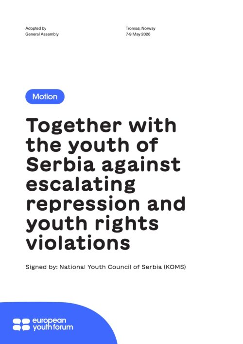 2605 M Together with the youth of Serbia against escalating repression and youth rights violations cover