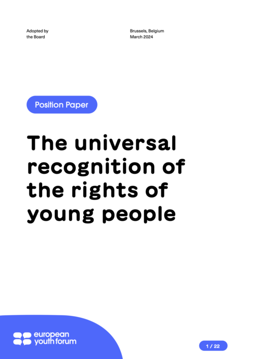 The universal recognition of the rights of young people